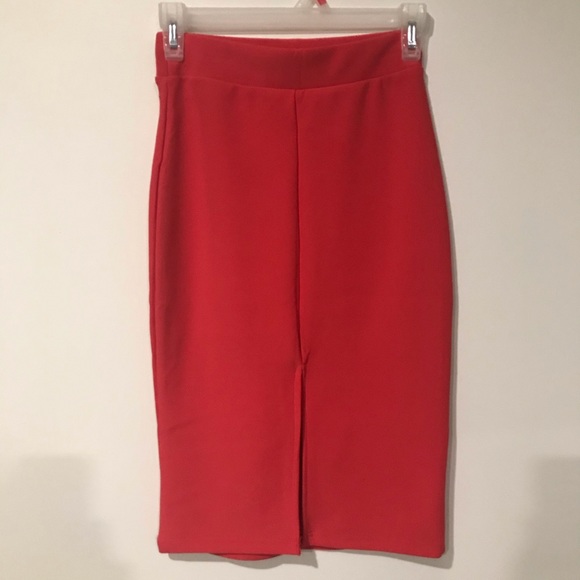 Coral Pencil Skirt - Picture 3 of 3